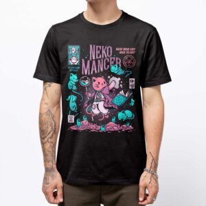 Playera Gato Neko Mancer Cats Kawaii - Masculino, Extra Grande
