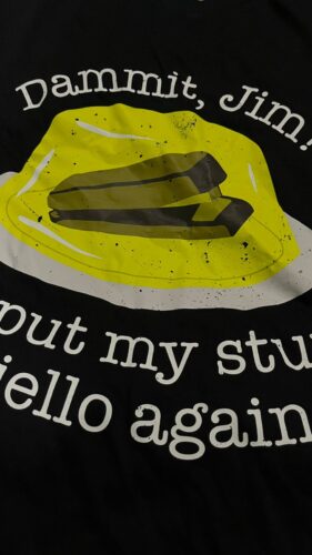 Click to view full screen Playera The Office Dwight Dammit Jim photo review